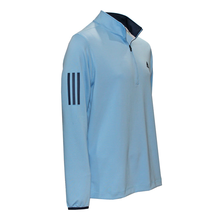 Adidas Golf Men's 3-Stripe Midweight 1/4-Zip Layering Pullover