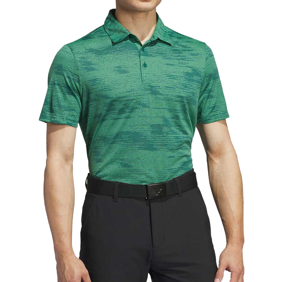 Adidas Golf Men's Ultimate365 Textured Stripe Polo Shirt