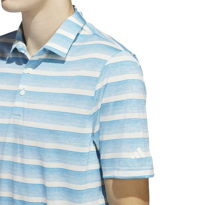 Adidas Two-Color Striped Polo Golf Shirt