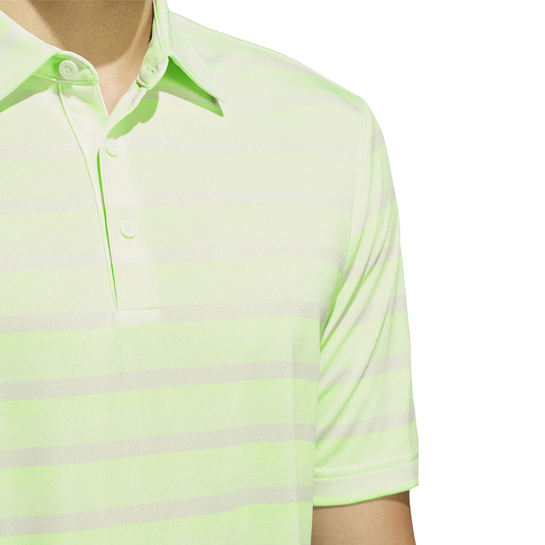 Adidas Two-Color Striped Polo Golf Shirt