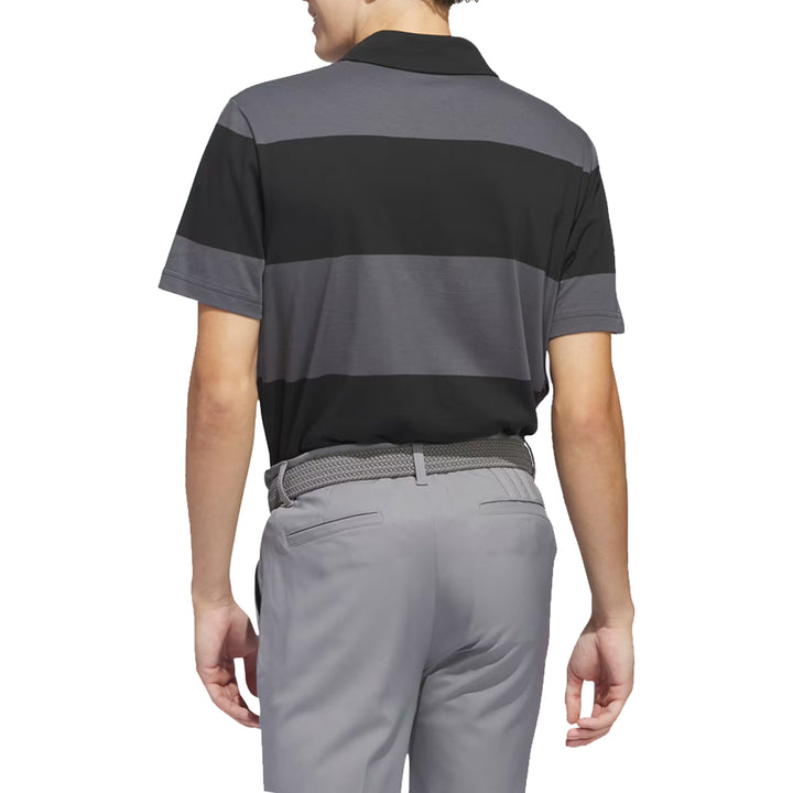 Adidas Colorblock Rugby Stripe Polo Golf Shirt