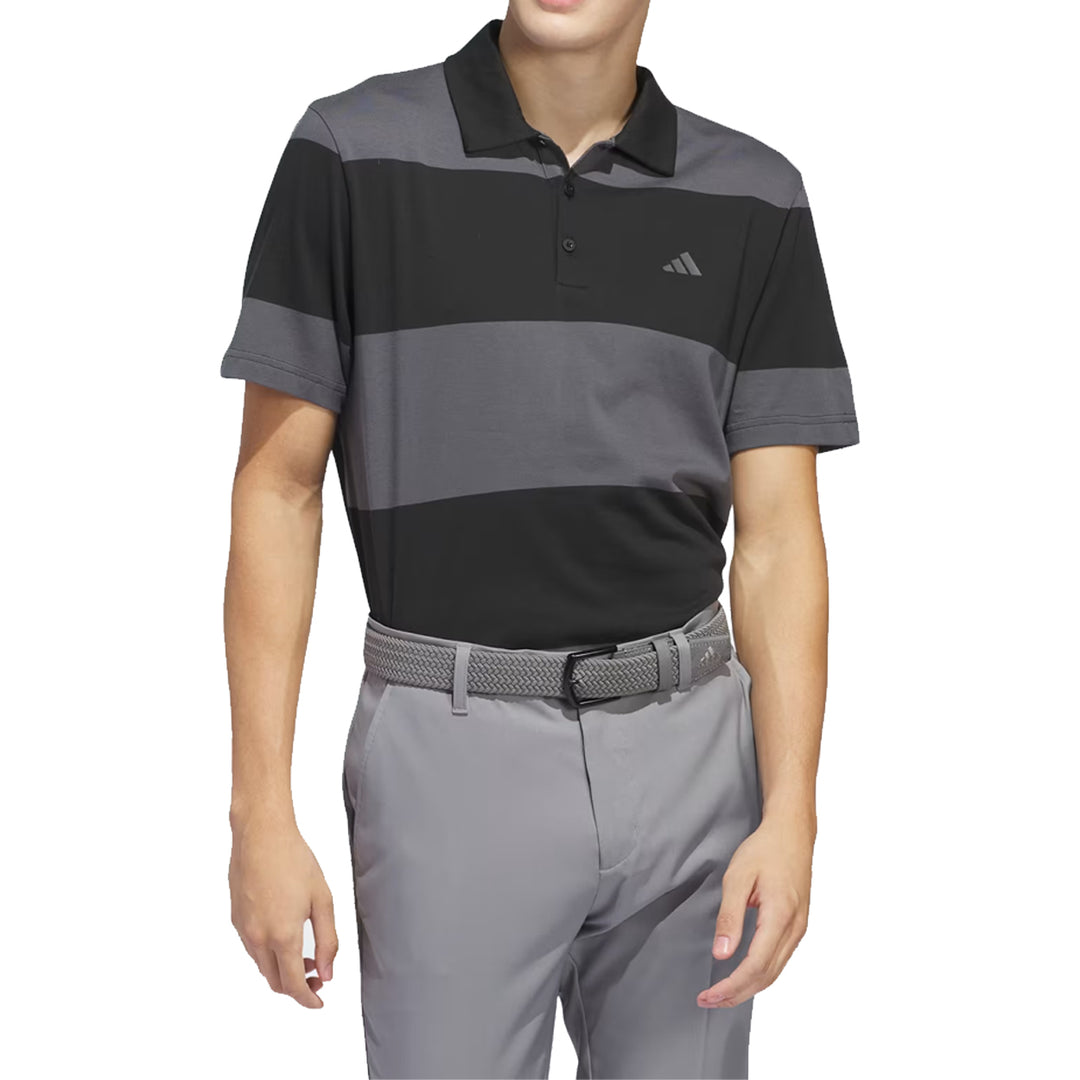 Adidas Colorblock Wide Stripe Polo Golf Shirt