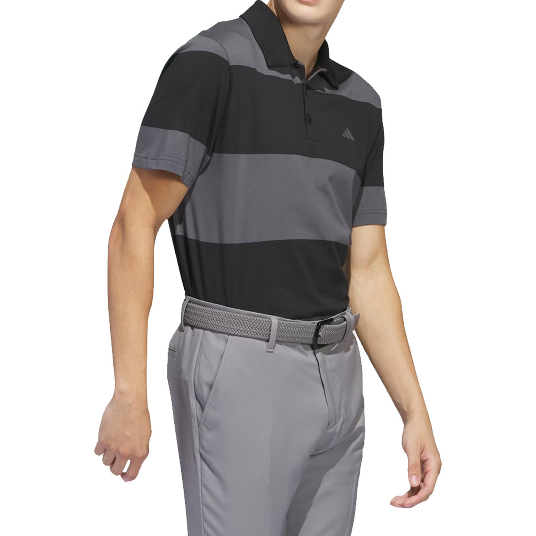 Adidas Colorblock Wide Stripe Polo Golf Shirt