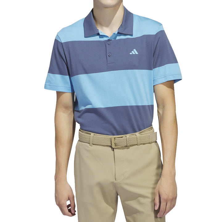 Adidas Colorblock Wide Stripe Polo Golf Shirt