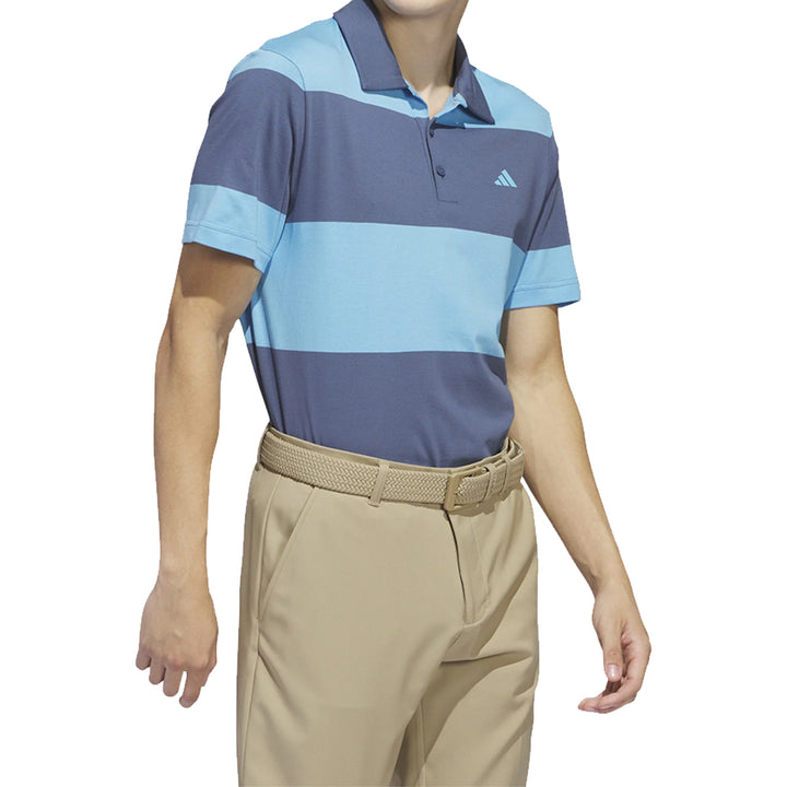 Adidas Colorblock Wide Stripe Polo Golf Shirt