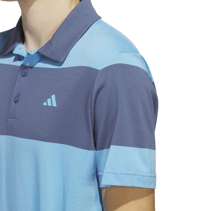 Adidas Colorblock Rugby Stripe Polo Golf Shirt