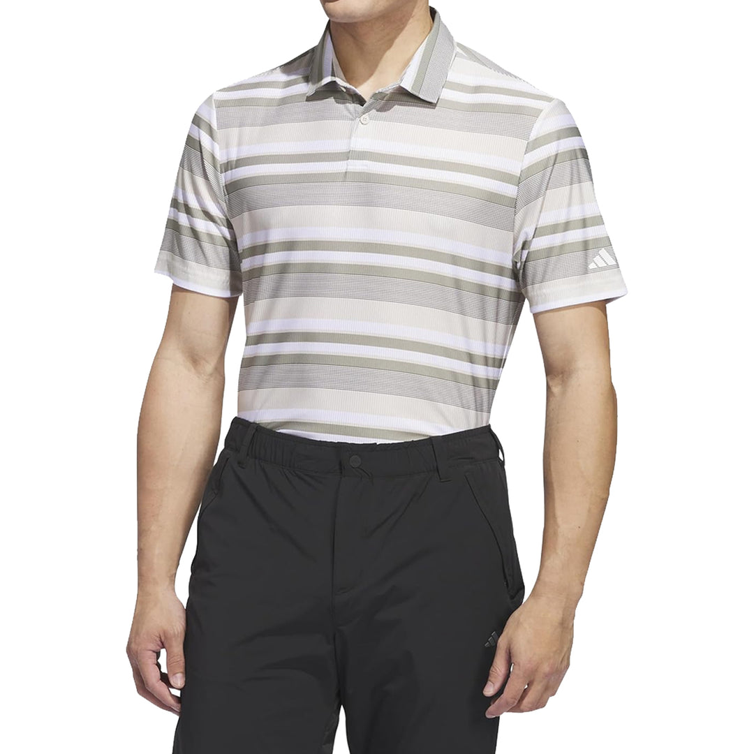 Adidas Ultimate365 HEAT.RDY Striped Polo Golf Shirt