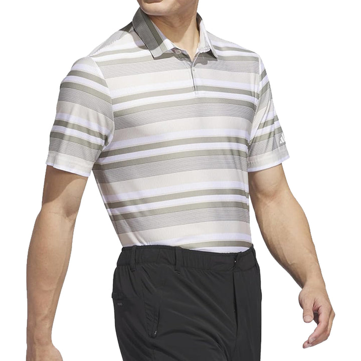 Adidas Ultimate365 HEAT.RDY Striped Polo Golf Shirt