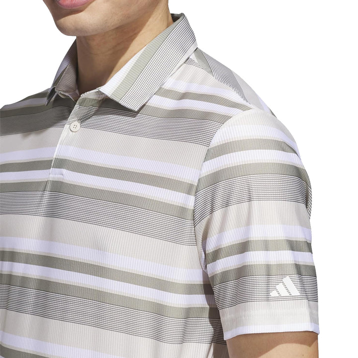 Adidas Ultimate365 HEAT.RDY Striped Polo Golf Shirt