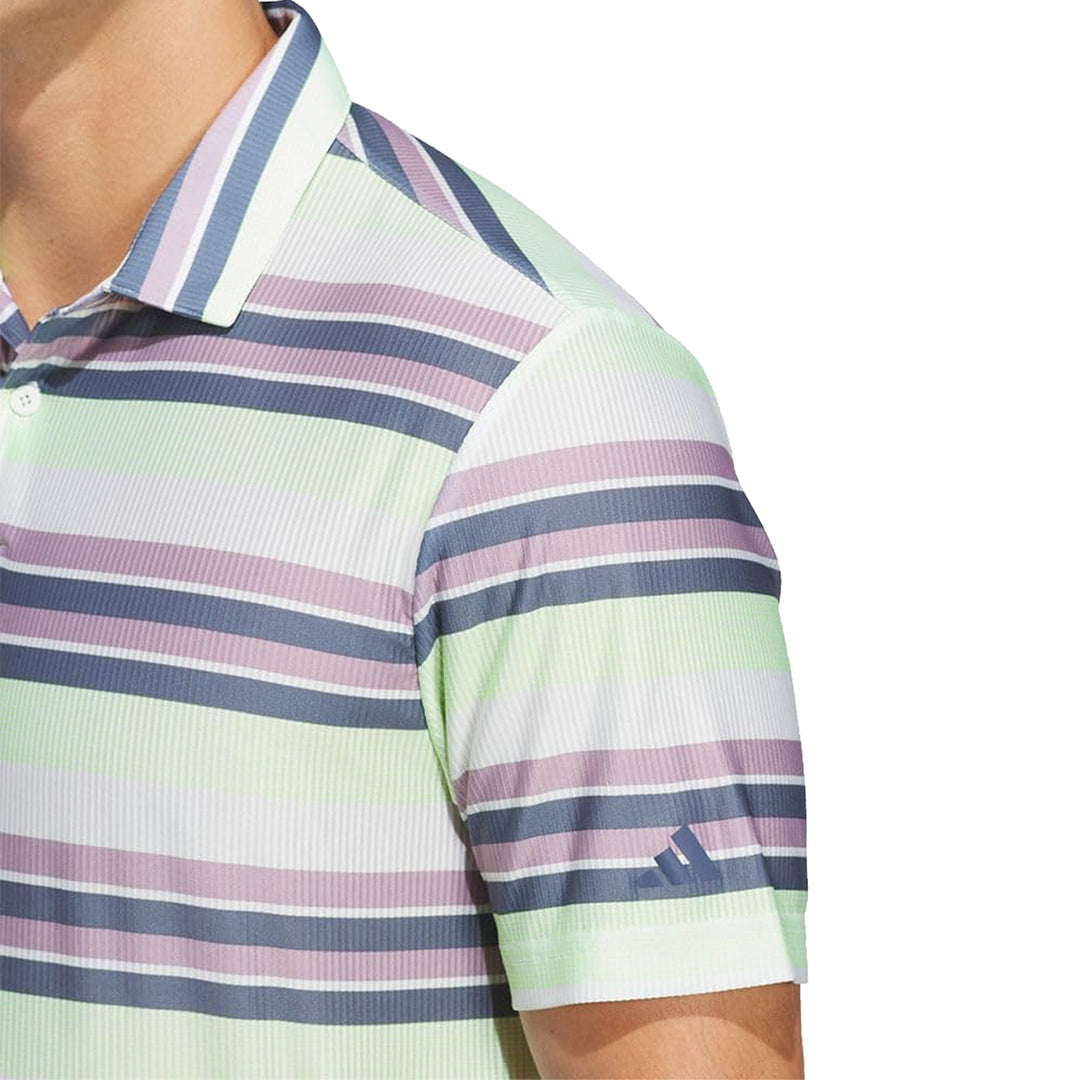 Adidas Ultimate365 HEAT.RDY Striped Polo Golf Shirt