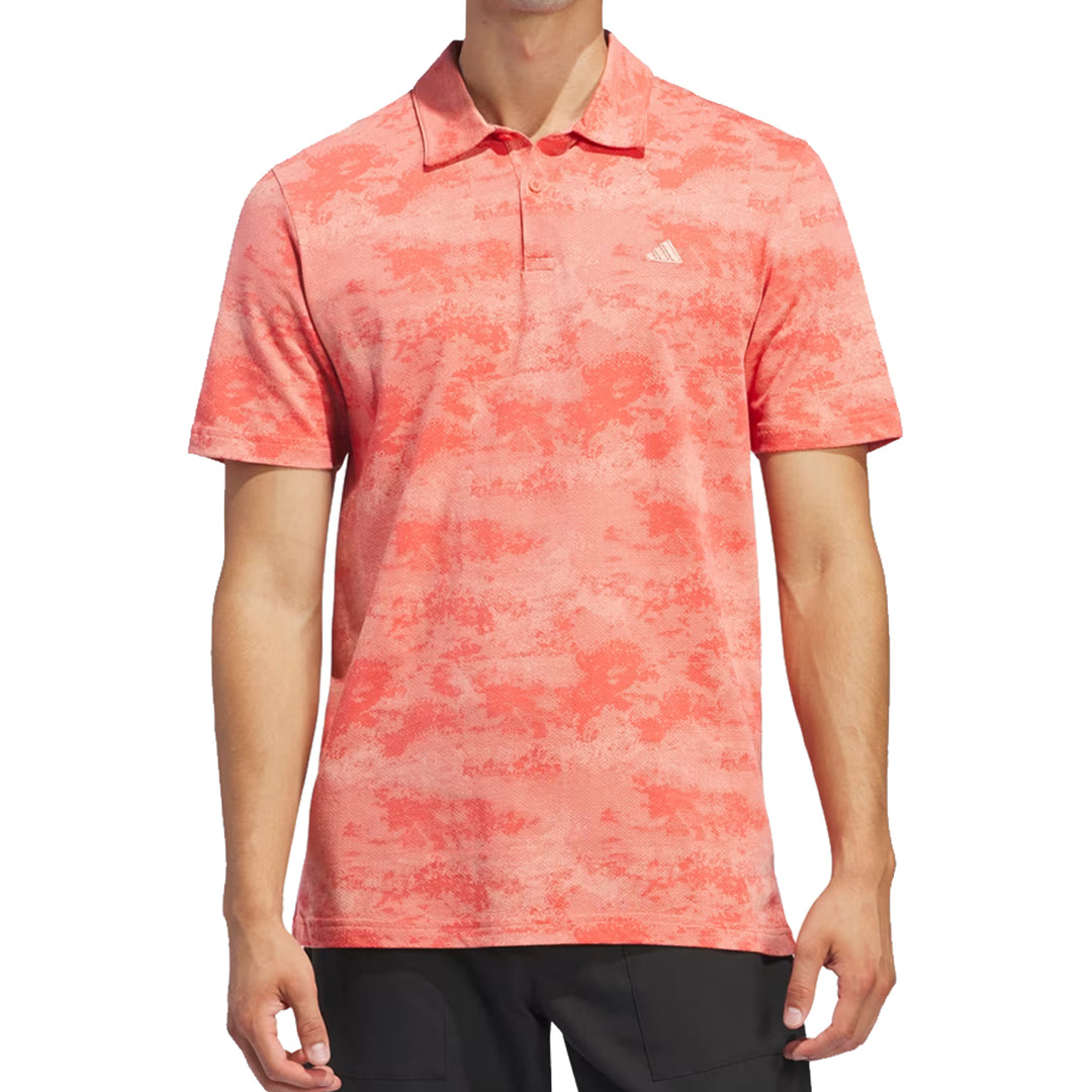 Adidas Go-To Printed Mesh Polo Golf Shirt