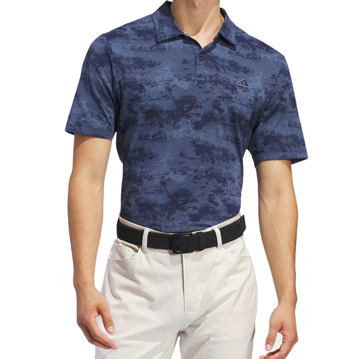 Adidas Go-To Printed Mesh Polo Golf Shirt