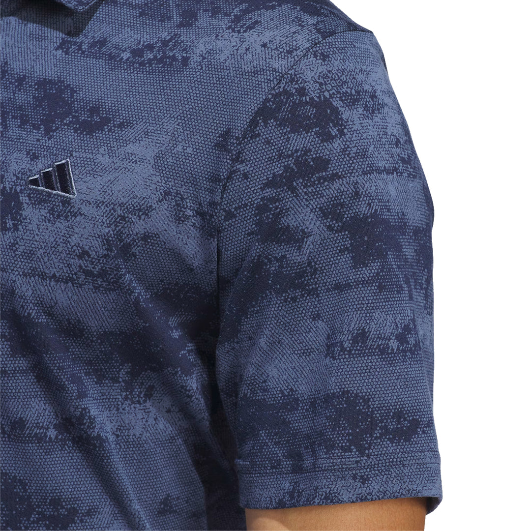 Adidas Go-To Printed Mesh Polo Golf Shirt