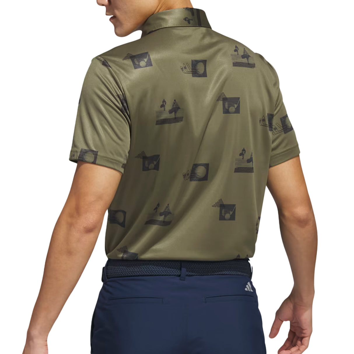 Adidas Golf Men's Allover-Print Polo Shirt