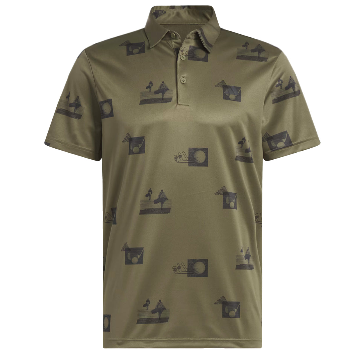 Adidas Golf Men's Allover-Print Polo Shirt