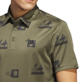 Adidas Golf Men's Allover-Print Polo Shirt