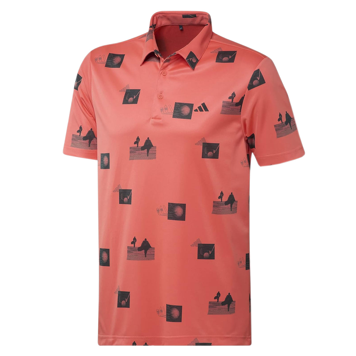 Adidas Golf Men's Allover-Print Polo Shirt