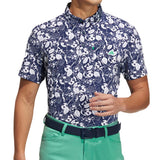 Adidas Golf AEROREADY Play Green Graphic Polo Shirt