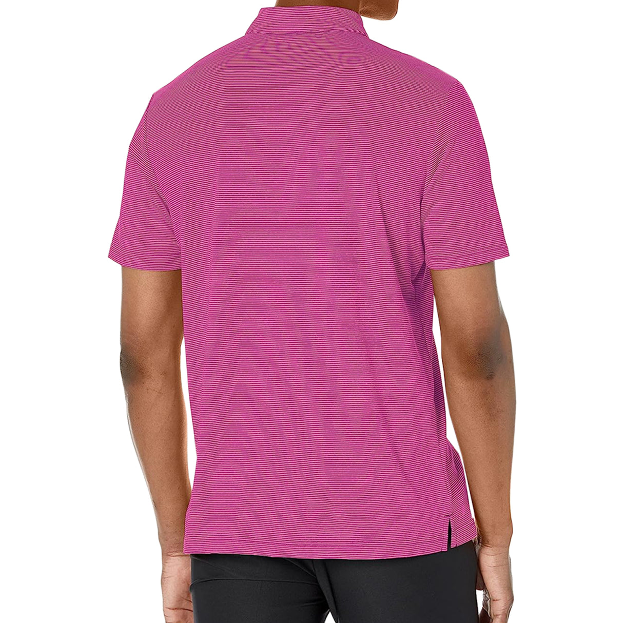 Adidas Men's Ottoman Striped Polo Golf Shirt