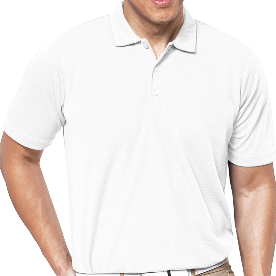 Antigua Men's Avalon Textured Knit Performance Polo Shirt