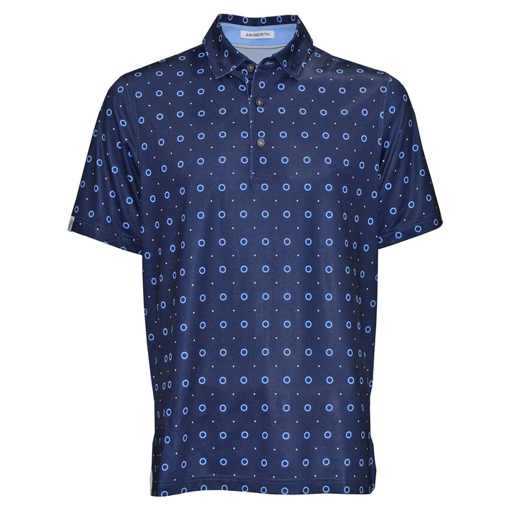 Ashworth Bubble Pattern Polo Golf Shirt