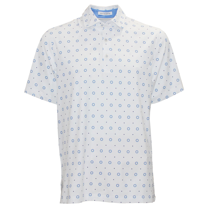 Ashworth Bubble Pattern Polo Golf Shirt