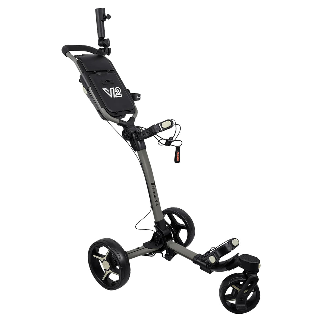 Axglo Tri360 3-Wheel Golf Push Cart • Compact, Foldable & Lightweight