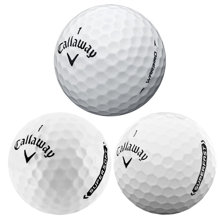 Callaway Golf SUPERSOFT, SUPERFAST, WARBIRD Mixed Logo Overrun Golf Balls