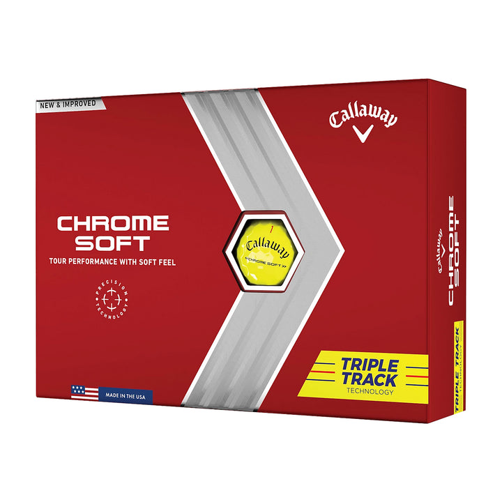 Callaway Chrome Soft Triple Track Golf Balls (12 Balls -  New - Retail Package)