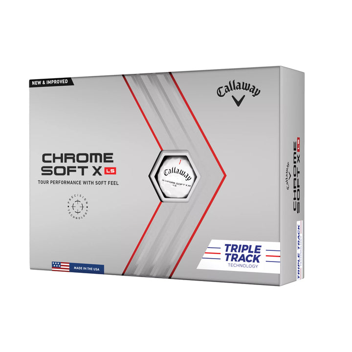 Callaway Chrome Soft X LS Triple Track Golf Balls (12 Balls - New - Retail Package)
