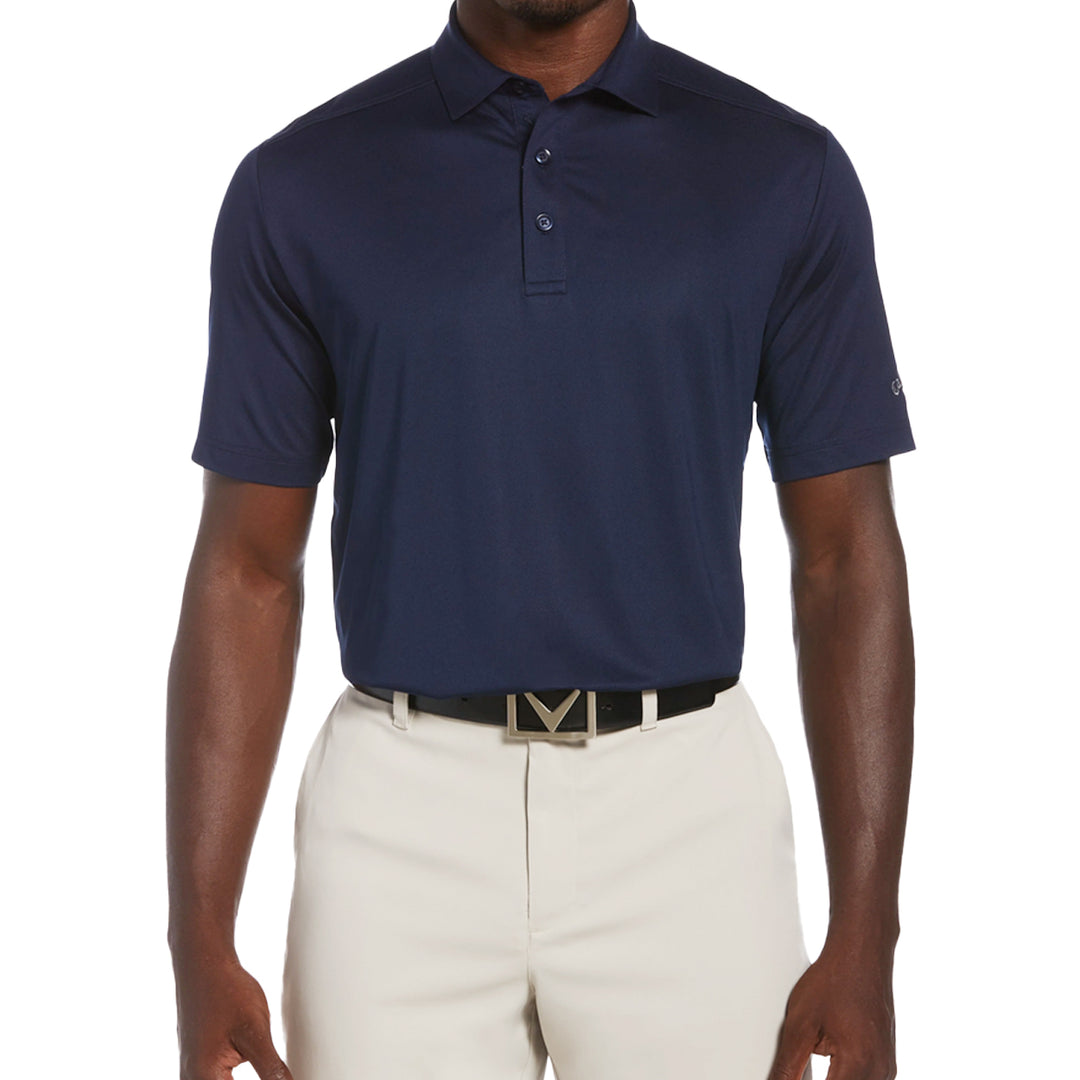 Callaway Golf Men's Micro Hex Solid Polo Shirt