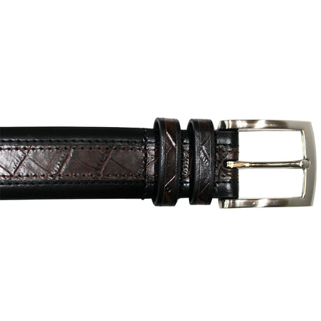 Danbury Golf Reptile Texture 2-Tone Genuine Leather Belt
