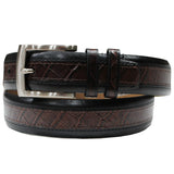 Danbury Golf Reptile Texture 2-Tone Genuine Leather Belt