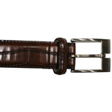 Danbury Golf Crocodile Pattern Genuine Leather Belt