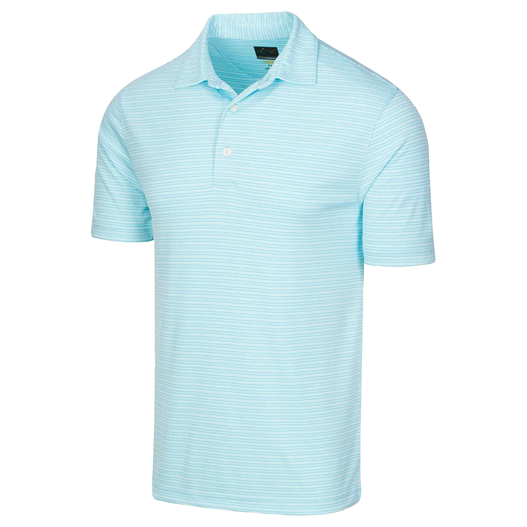 Greg Norman Golf Men's Protek Oxford Micro Stripe Polo Shirt