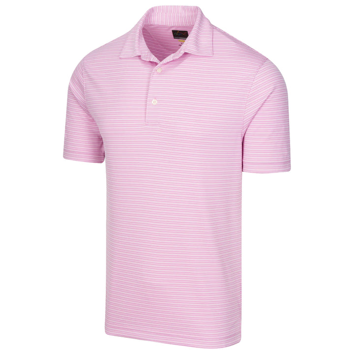 Greg Norman Golf Men's Protek Oxford Micro Stripe Polo Shirt