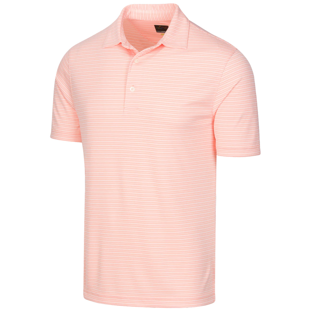 Greg Norman Golf Men's Protek Oxford Micro Stripe Polo Shirt