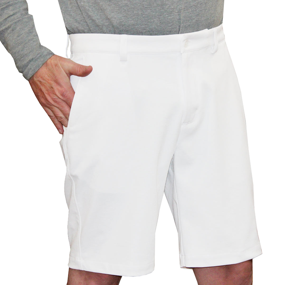 Greg Norman Men's Solid Bay Knit Stretch Golf Shorts