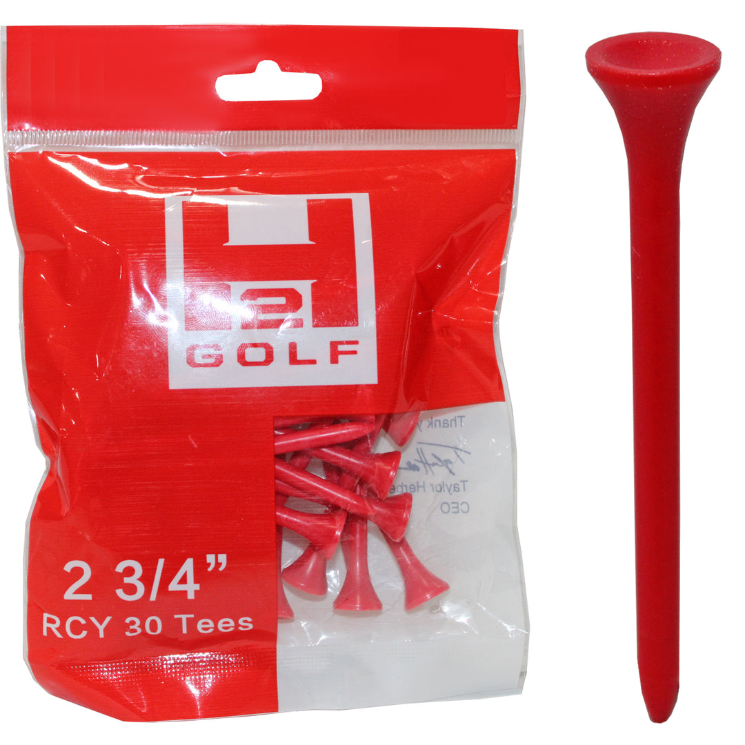 H2 Recycled Plastic 2 3/4" Golf Tees - 30pc