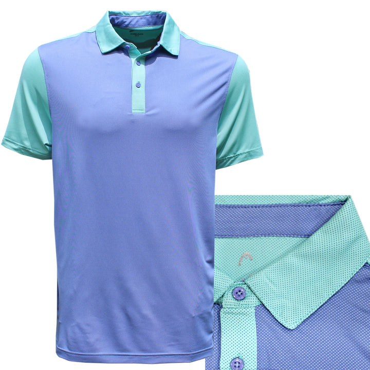 Head Men's Two-Tone Dot Print Polo Golf Shirt