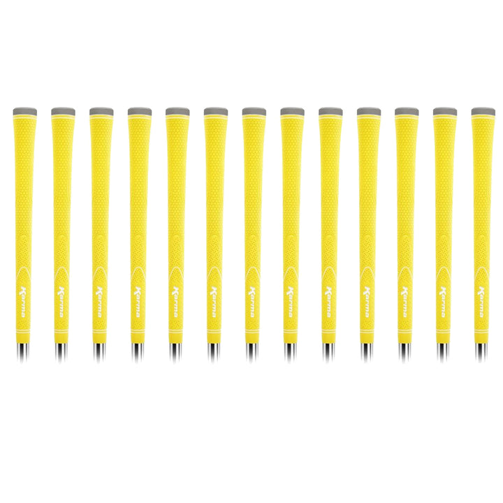 Karma Neion II Yellow Golf Club Grip Kit (13 Grips, Solvent & Double Sided Tape)