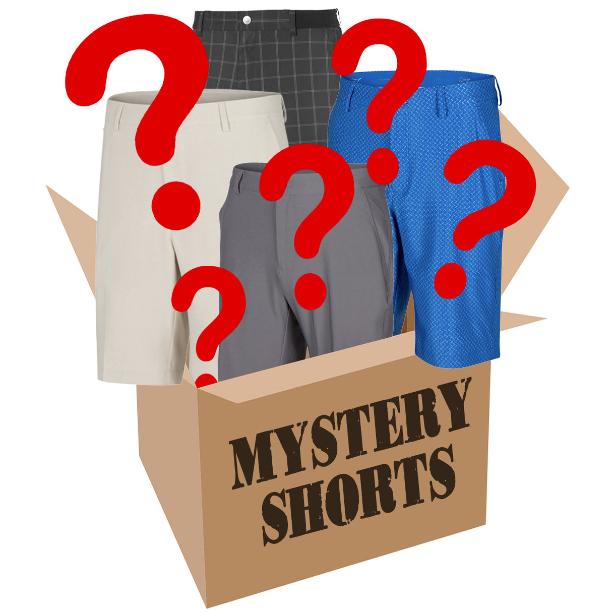 Mystery Men's Golf Shorts (2 Pair) - Take a shot!