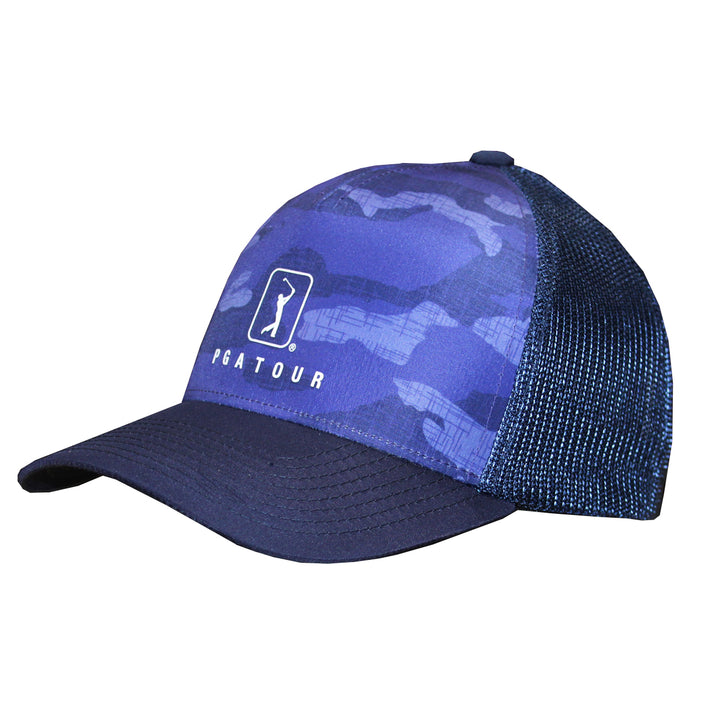 PGA Tour Adjustable Snapback Camouflage Trucker Cap