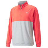 PUMA Golf Men's Gamer Colorblock 1/4-Zip Pullover