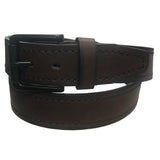 TS Leather Men's Double Stitch Genuine Leather Golf Belt