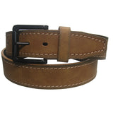 TS Leather Men's Double Stitch Genuine Leather Golf Belt