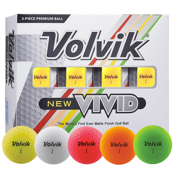 Volvik New Vivid Matte Finish Golf Balls (1 Dozen)