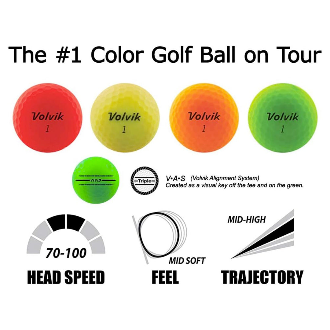 Volvik New Vivid Matte Finish Golf Balls (1 Dozen)