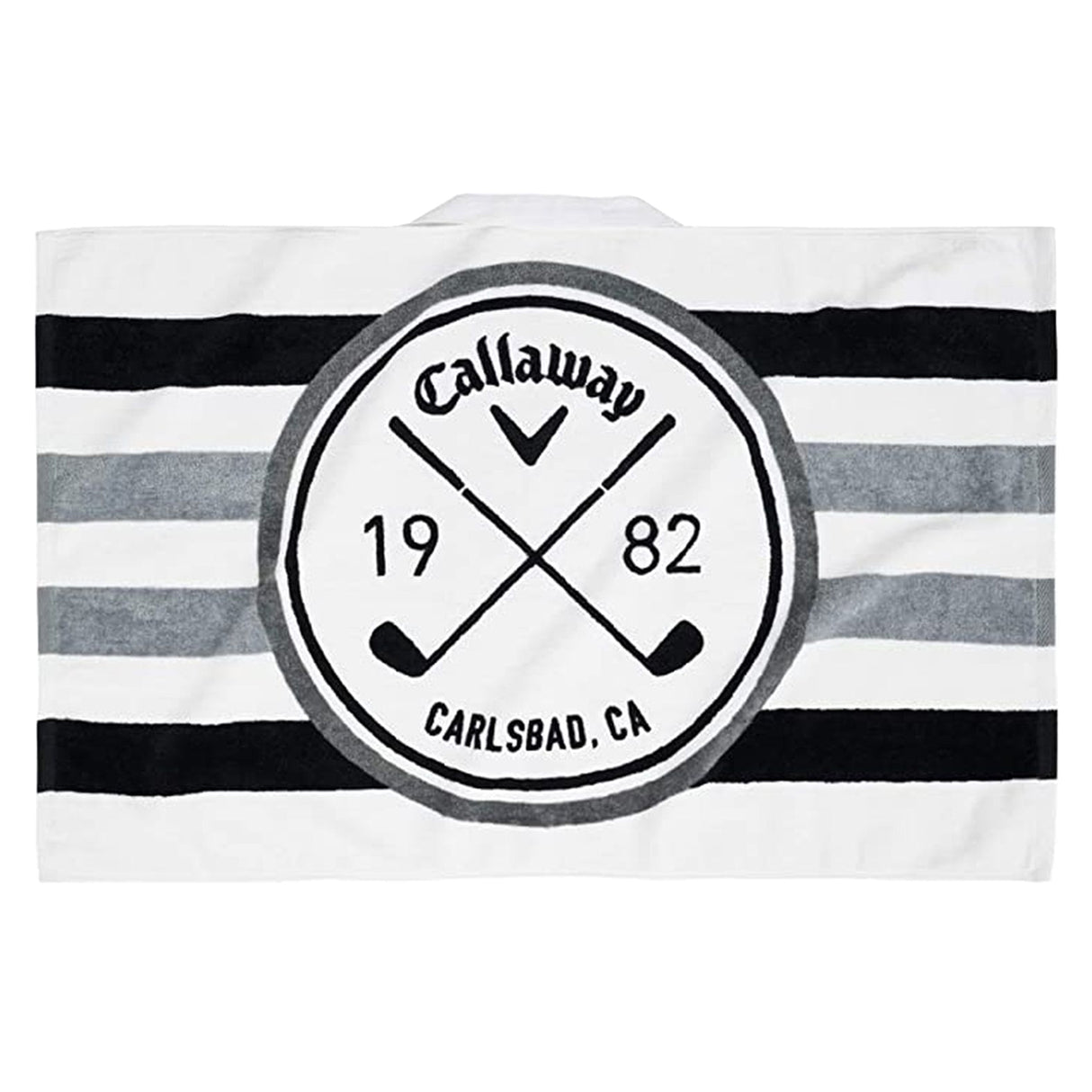 Callaway Tour Authentic 30 x 20 inch Golf Bag Towel - White/Black/Charcoal